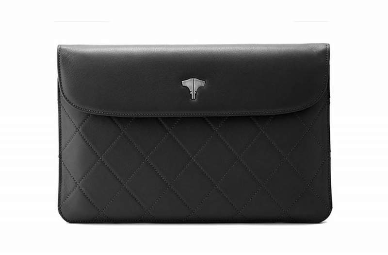 Tablet Bag Real Leather Black